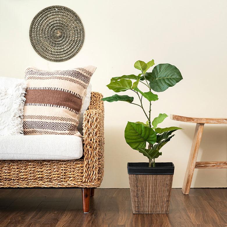 ごみ箱 おしゃれ ダストボックス 収納ボックス 収納 かご バスケット パームリディ Mサイズ スリッパ 寝室 リビング 玄関 アジアン バリ 6221 | ブランド登録なし | 07