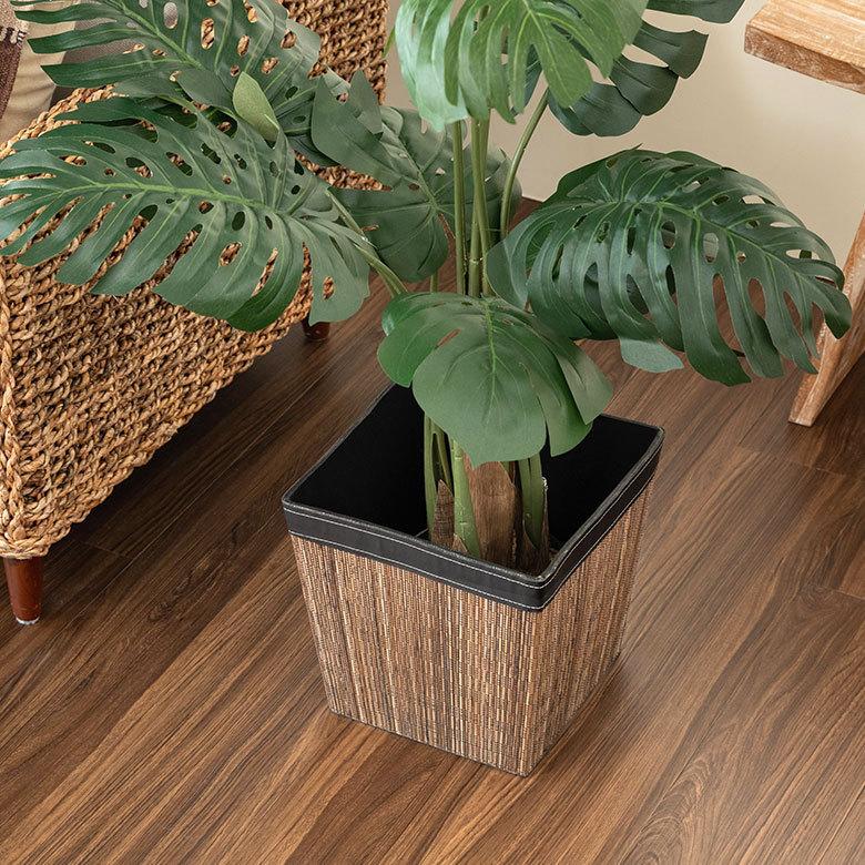 収納ボックス 収納 かご バスケット ごみ箱 パームリディ おしゃれ ダストボックス Lサイズ スリッパ 寝室 リビング 玄関 アジアン バリ 6222 | ブランド登録なし | 12