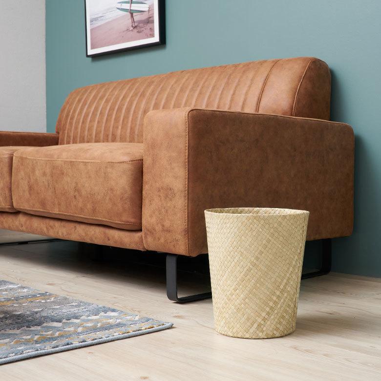 パンダン バスケット 丸型 ナチュラル ゴミ箱 おしゃれ ダストボックス くずかご ラウンド 収納ケース 整理 円形 プランターカバー 植木鉢 6235 | ブランド登録なし | 01