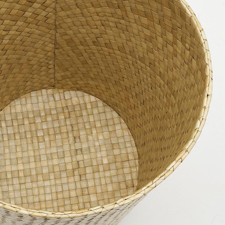 パンダン バスケット 丸型 ナチュラル ゴミ箱 おしゃれ ダストボックス くずかご ラウンド 収納ケース 整理 円形 プランターカバー 植木鉢 6235 | ブランド登録なし | 06