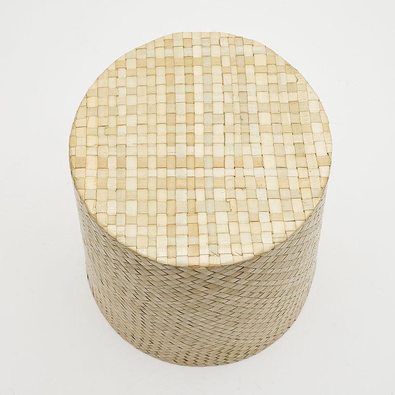 パンダン バスケット 丸型 ナチュラル ゴミ箱 おしゃれ ダストボックス くずかご ラウンド 収納ケース 整理 円形 プランターカバー 植木鉢 6235 | ブランド登録なし | 07