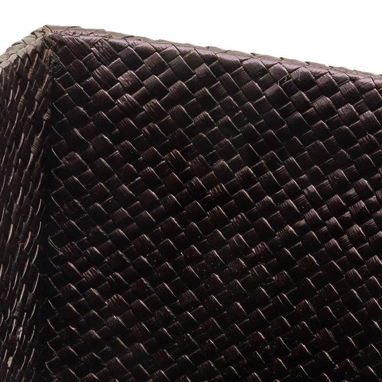 パンダンで編まれた アジアン ゴミ箱 三角形 ブラウン色 ハイクオリティ 見えない ダストボックス 鉢カバー おしゃれ 縦型 リビング アジアン雑貨 6236 | ブランド登録なし | 10