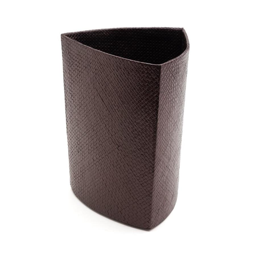 パンダンで編まれた アジアン ゴミ箱 三角形 ブラウン色 ハイクオリティ 見えない ダストボックス 鉢カバー おしゃれ 縦型 リビング アジアン雑貨 6236 | ブランド登録なし | 12