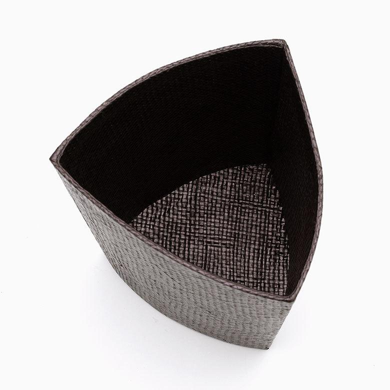 パンダンで編まれた アジアン ゴミ箱 三角形 ブラウン色 ハイクオリティ 見えない ダストボックス 鉢カバー おしゃれ 縦型 リビング アジアン雑貨 6236 | ブランド登録なし | 06