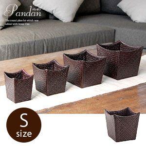 アジアン雑貨 パンダンで編まれたバスケット Sサイズ アジア工房 6238 | ブランド登録なし