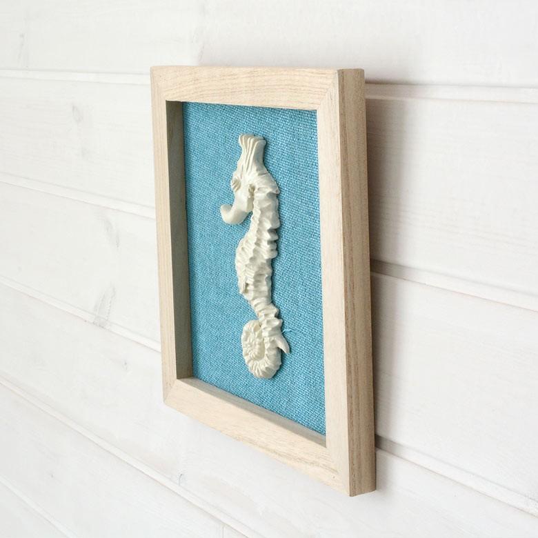 アートパネル アートボックス 南国ビーチリゾートをモチーフにした壁掛けフレーム アートフレーム ヒトデ 貝殻 ヨット マリン 西海岸 ウォールデコ 623 | ELEMENTS（インテリア） | 01