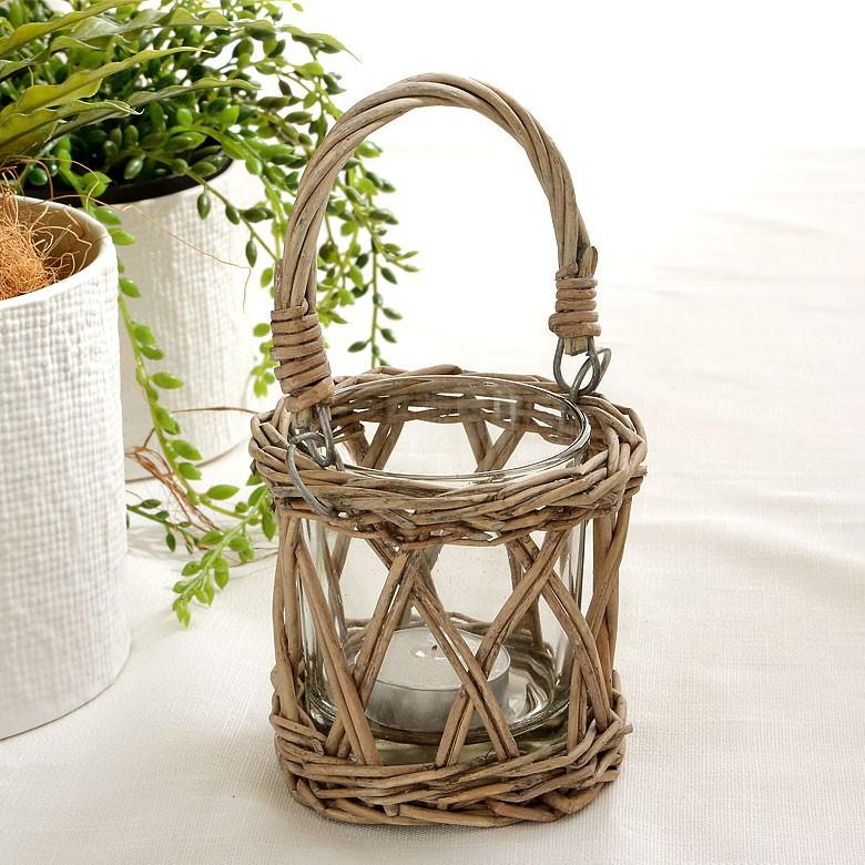 キャンドルホルダー ガラス 柳 キャンドルカップ 持ち手付き 西海岸 男前 62500 | ELEMENTS（インテリア）