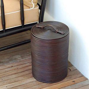 収納ボックス 蓋付き ごみ箱 ダストボックス おしゃれ フタ付き 収納バスケット 見えない アジアン バリ 雑貨 アジア工房 6251 | ブランド登録なし