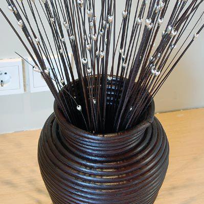 アジアン雑貨 ぐるぐるラタンの小さな壺 アートプランツベース アジア工房 6253 | ブランド登録なし | 03