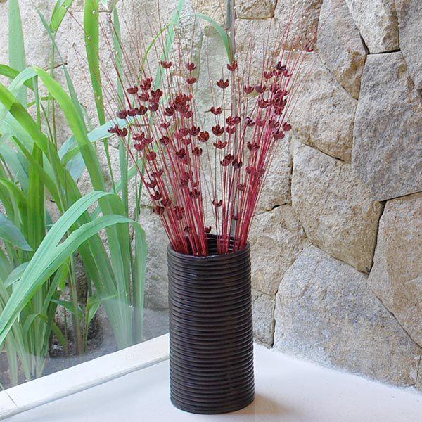 フラワーベース アートプランツベース 造花 アートプランツ 花瓶 花器 鉢 フェイクグリーン 円形 丸い バスケット アジア工房 6254 | ブランド登録なし | 01