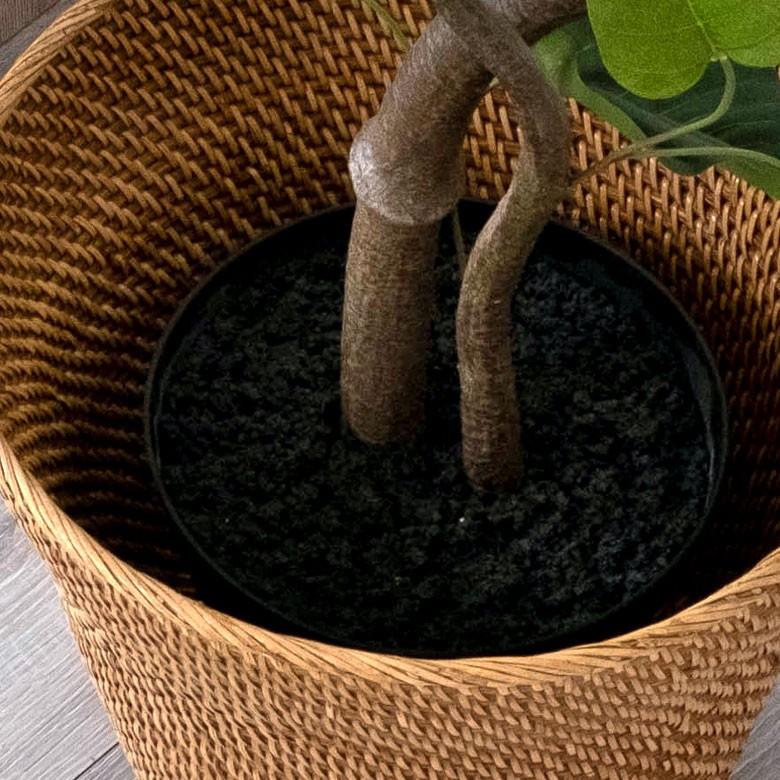 収納バスケット かご 鉢カバー ごみ箱 ダストボックス ダストBOX ラタン くずかご 寝室 リビング アジアン バリ 雑貨 6271 | ブランド登録なし | 04