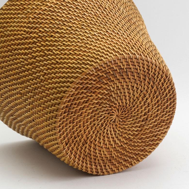 収納バスケット かご 鉢カバー ごみ箱 ダストボックス ダストBOX ラタン くずかご 寝室 リビング アジアン バリ 雑貨 6271 | ブランド登録なし | 06