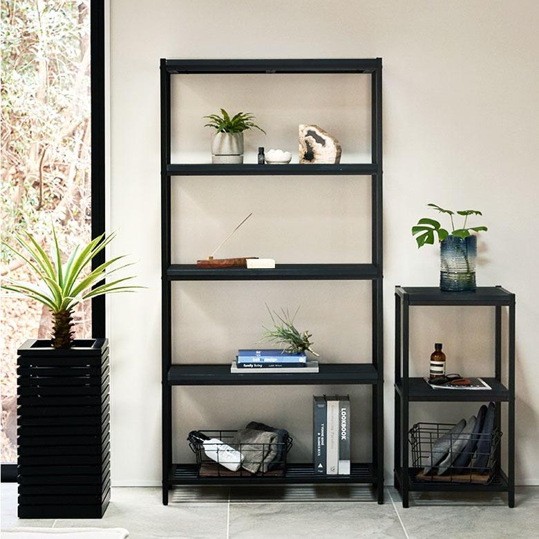 オープンラック 5段 木製 アイアン 幅80cm 棚 ラック 木製 シェルフ キッチンラック スチール 無垢材 天然木 アイアンフレーム タバス TABAS 西海岸 63000-cbk | ELEMENTS（インテリア） | 07