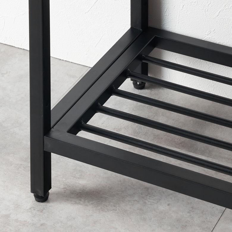 オープンシェルフ ラック 棚 木製 3段 幅80cm 奥行30cm シェルフ キッチンラック スチール 無垢材 天然木 アイアンフレーム 西海岸 男前 63020 | ELEMENTS（インテリア） | 15