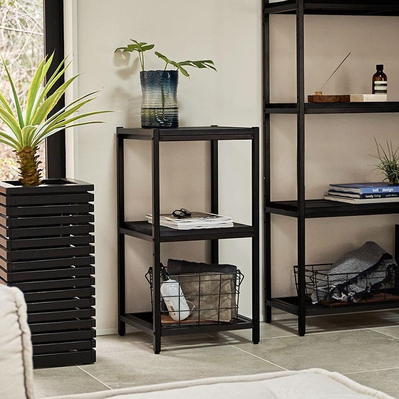 オープンシェルフ 青と木目調 オープンシェルフ 青と木目調 - メルカリ