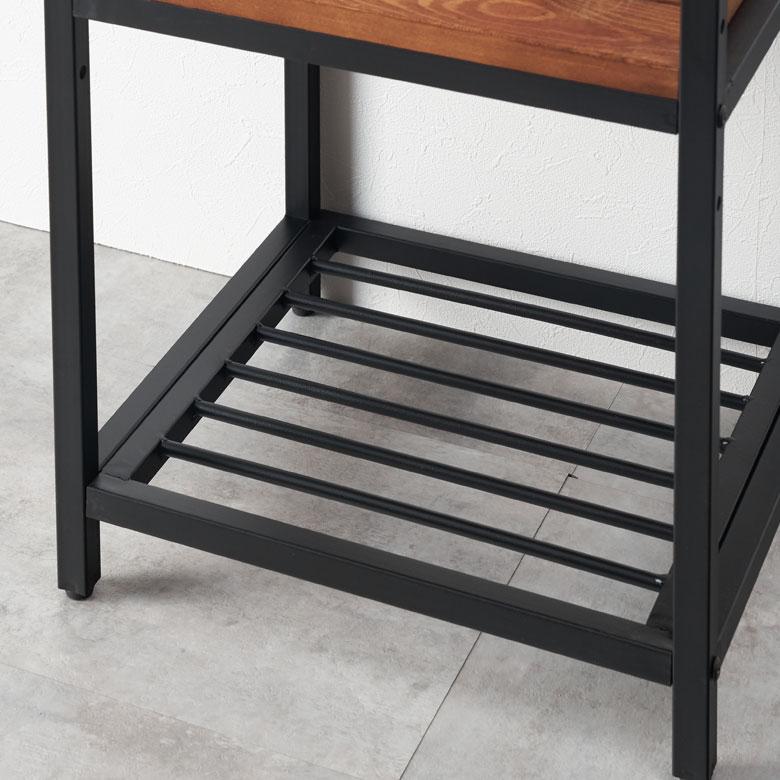 シェルフ 棚 木製 ラック おしゃれ オープンラック キッチンラック スチール 3段 スリム 天然木 無垢材 西海岸 男前 63050 | ELEMENTS（インテリア） | 15