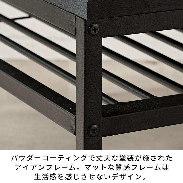 ローテーブル 黒 テーブル おしゃれ ソファテーブル センターテーブル 木製 無垢材 天然木 アイアンフレーム スチール 北欧 家具 タバス TABAS 西海岸 63061-cbk | ELEMENTS（インテリア） | 12