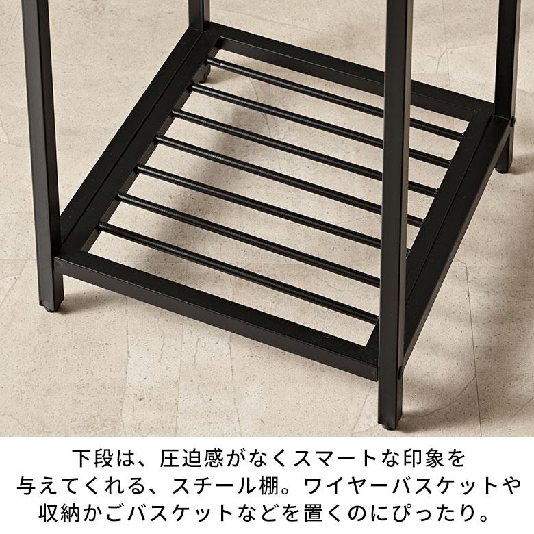 無垢 サイドテーブル テーブル 木製 ナイトテーブル 黒 ベットサイドテーブル 木製 おしゃれ 天然木 アイアンフレーム スチール タバス TABAS 西海岸 63070-cbk | ELEMENTS（インテリア） | 13