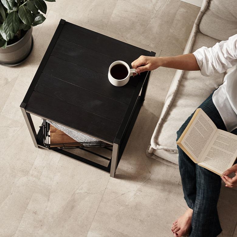 無垢 サイドテーブル テーブル 木製 ナイトテーブル 黒 ベットサイドテーブル 木製 おしゃれ 天然木 アイアンフレーム スチール タバス TABAS 西海岸 63070-cbk | ELEMENTS（インテリア） | 08