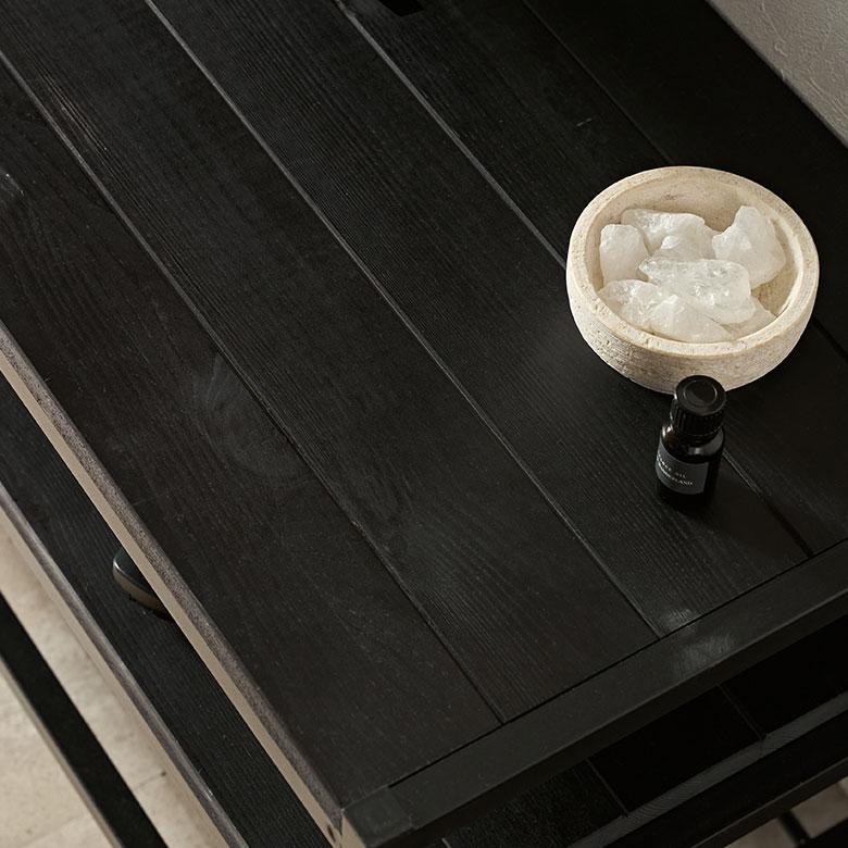 テレビ台 収納 TVラック ロータイプ テレビラック 黒 tv台 ローボード 幅115 AV ボード TV オーディオラック 収納 アイアン 棚 タバス TABAS 西海岸 63081-cbk | ELEMENTS（インテリア） | 01