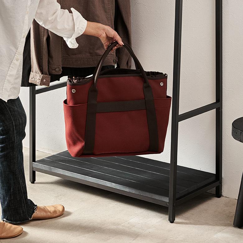 ハンガーラック 木製 コートハンガー 幅80cm アイアン アイアンフレーム 黒 ハンガーシェルフ 玄関 スチール シンプル スリム タバス TABAS 西海岸 63090-cbk | ELEMENTS（インテリア） | 07