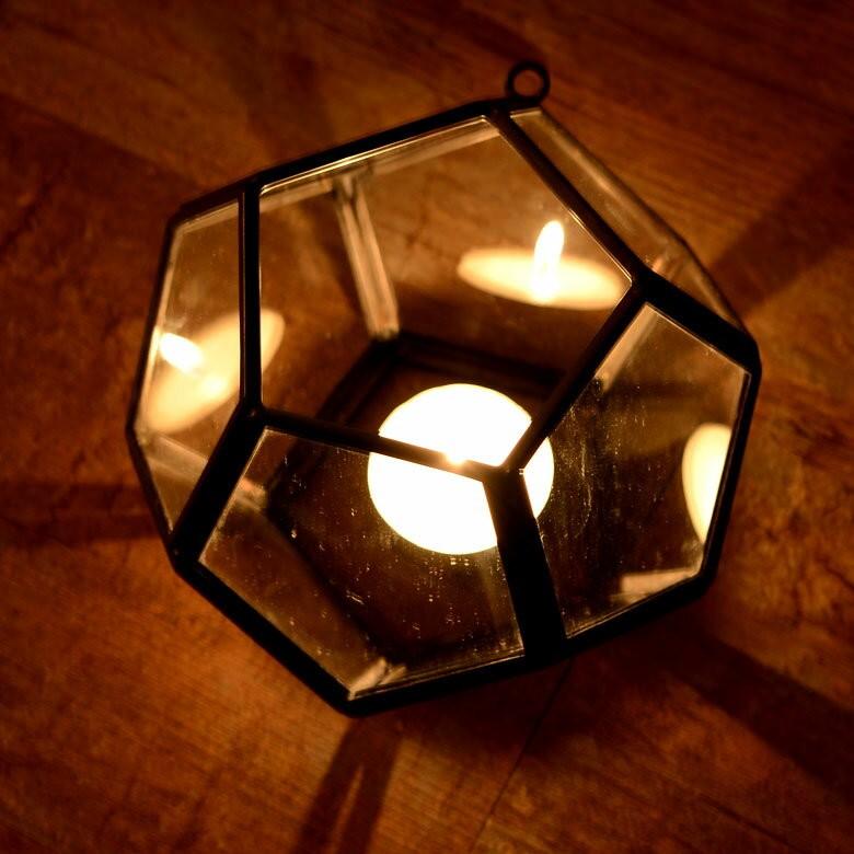 テラリウム ガラスケース ディスプレイケース フック付き 真鍮 多面体 西海岸 男前 63130 | ブランド登録なし | 05