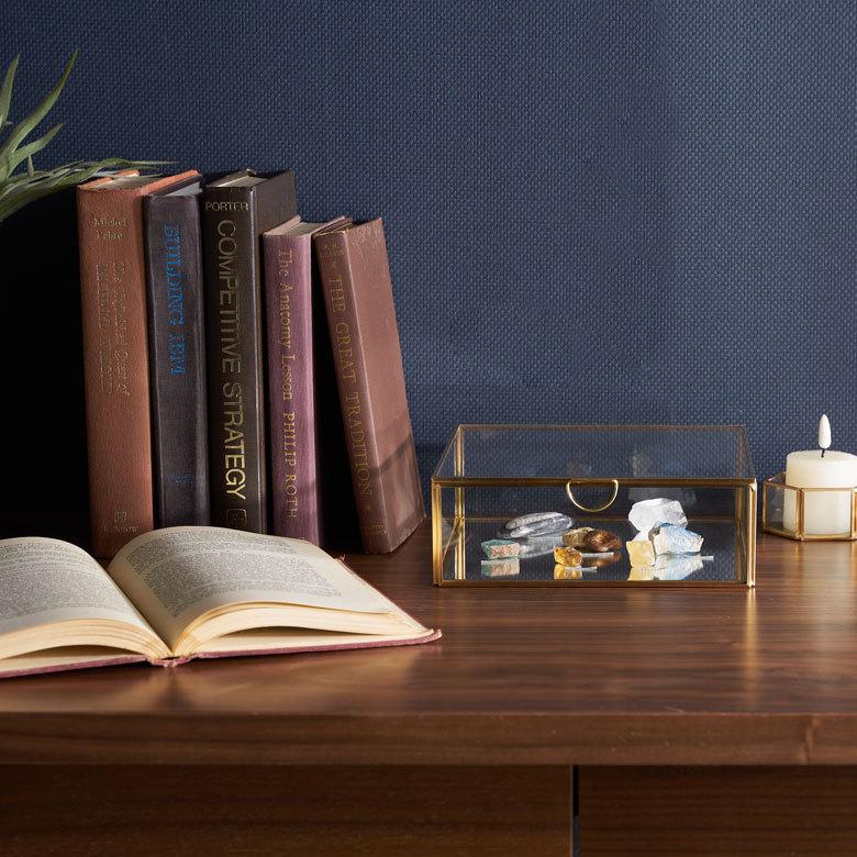 ガラス ケース ジュエリー ボックス ふた付き 小物 入れ 卓上 真鍮 ゴールド アクセサリー 収納 コレクション アンティーク おしゃれ 北欧 西海岸 63170 | ELEMENTS（インテリア） | 04