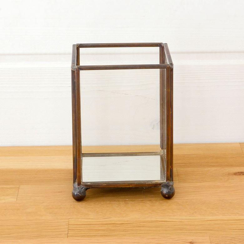 キャンドルホルダー ガラス 真鍮 長方形 西海岸 男前 63180 | ELEMENTS（インテリア） | 01