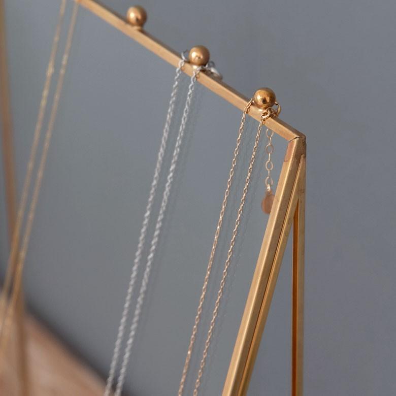 アクセサリーケース ジュエリーケース ネックレス ガラス 真鍮 ジュエリースタンド ジュエリーボックス 収納 ゴールド ディスプレイ 63200 | ELEMENTS（インテリア） | 01