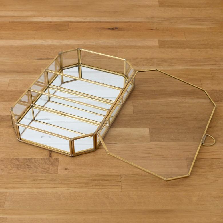 ジュエリーケース フタ付き ガラス 真鍮 ゴールド 63220 | ELEMENTS（インテリア） | 04