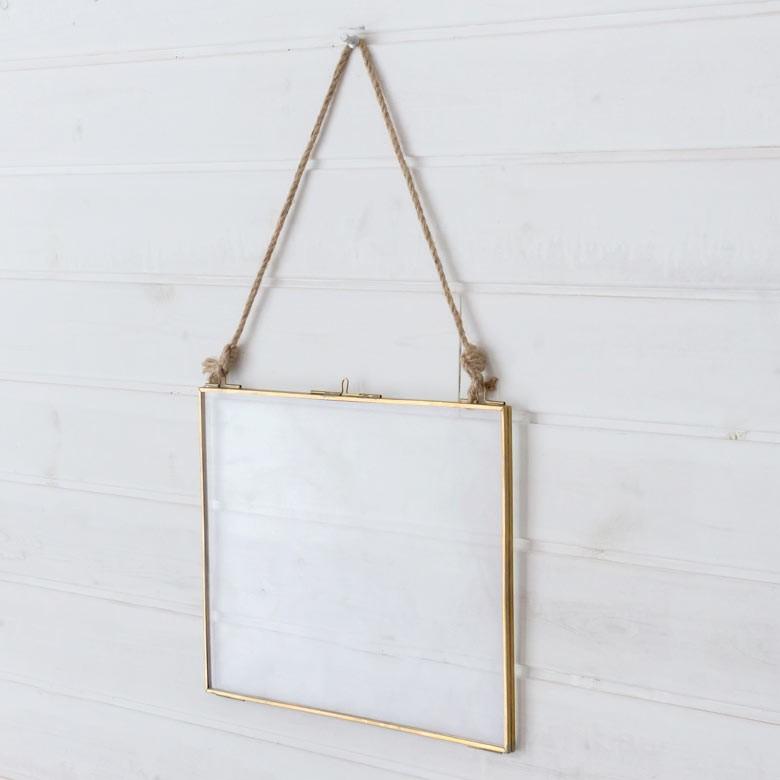 フォトフレーム ハンギングタイプ ガラス 真鍮 ゴールド 63260 | ELEMENTS（インテリア） | 01