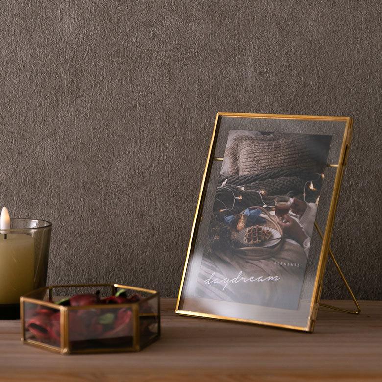 ELEMENTS フォトフレーム 写真立て ガラスと真鍮でできたフォト