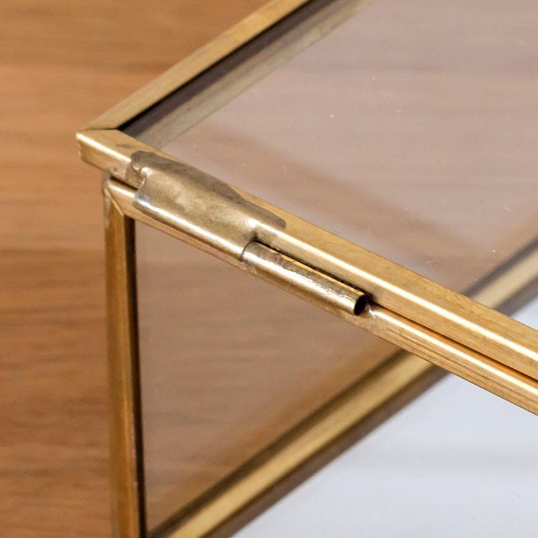 ジュエリーボックス フタ付き ガラス 真鍮 ゴールド ガラスケース アクセサリーケース アクセサリー入れ ディスプレイケース 小物入れ 小物収納 6328 | ELEMENTS（インテリア） | 15