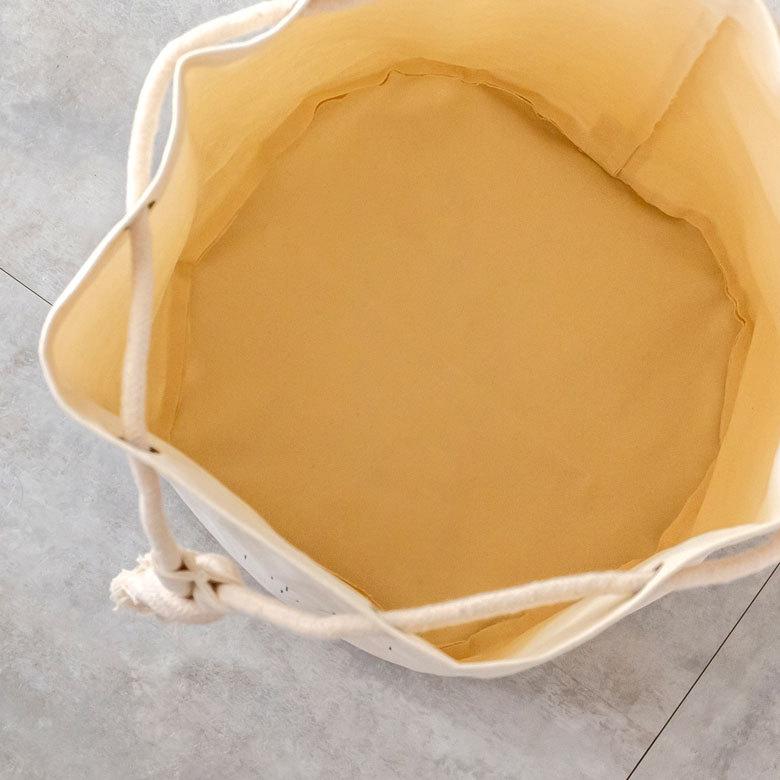 ランドリーバスケット 脱衣かご 洗濯かご コットン 洗濯物入れ ランドリーバッグ 持ち手つき かご おしゃれ 折りたたみ 6350 | ELEMENTS（インテリア） | 13