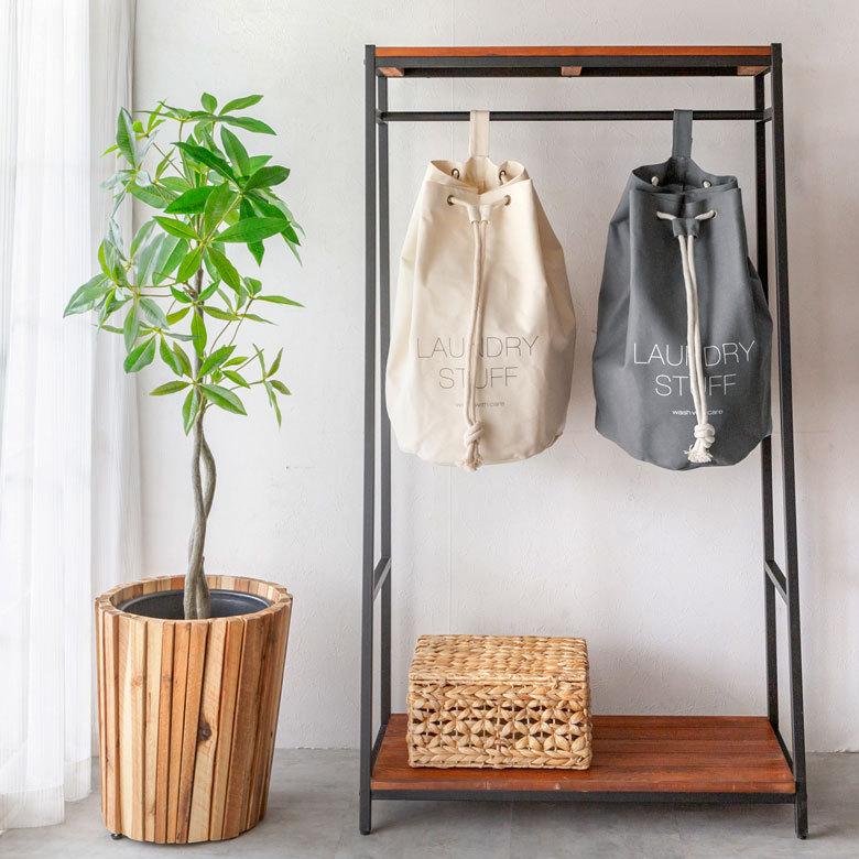 ランドリーバスケット 脱衣かご 洗濯かご コットン 洗濯物入れ ランドリーバッグ 持ち手つき かご おしゃれ 折りたたみ 6350 | ELEMENTS（インテリア） | 21