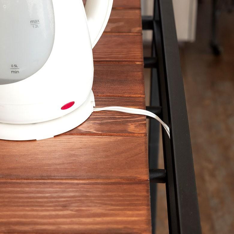 ダイニングテーブル 木製 無垢材 アイアン 棚付き 四人掛け ブラウン タバス TABASシリーズ 63701 | ELEMENTS（インテリア） | 06