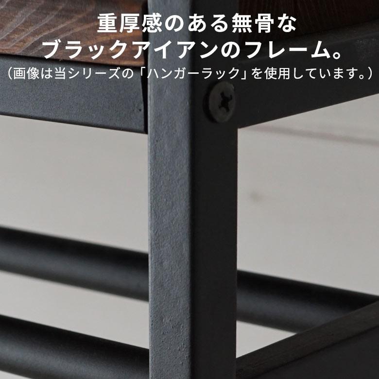 サイドテーブル ベッドサイドテーブル 天然木製 無垢材 アイアンフレーム ソファテーブル ブラウン おしゃれ 63702｜elements｜16