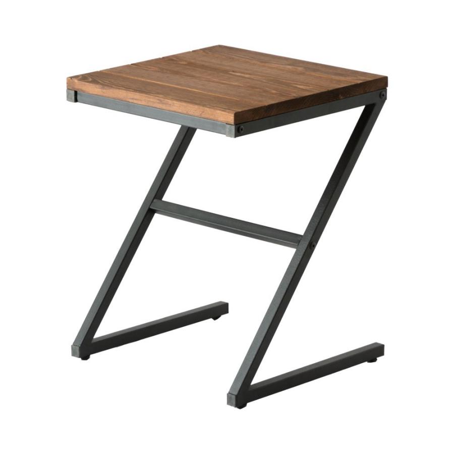サイドテーブル ベッドサイドテーブル 天然木製 無垢材 アイアンフレーム ソファテーブル ブラウン おしゃれ 63702 | ELEMENTS（インテリア） | 16
