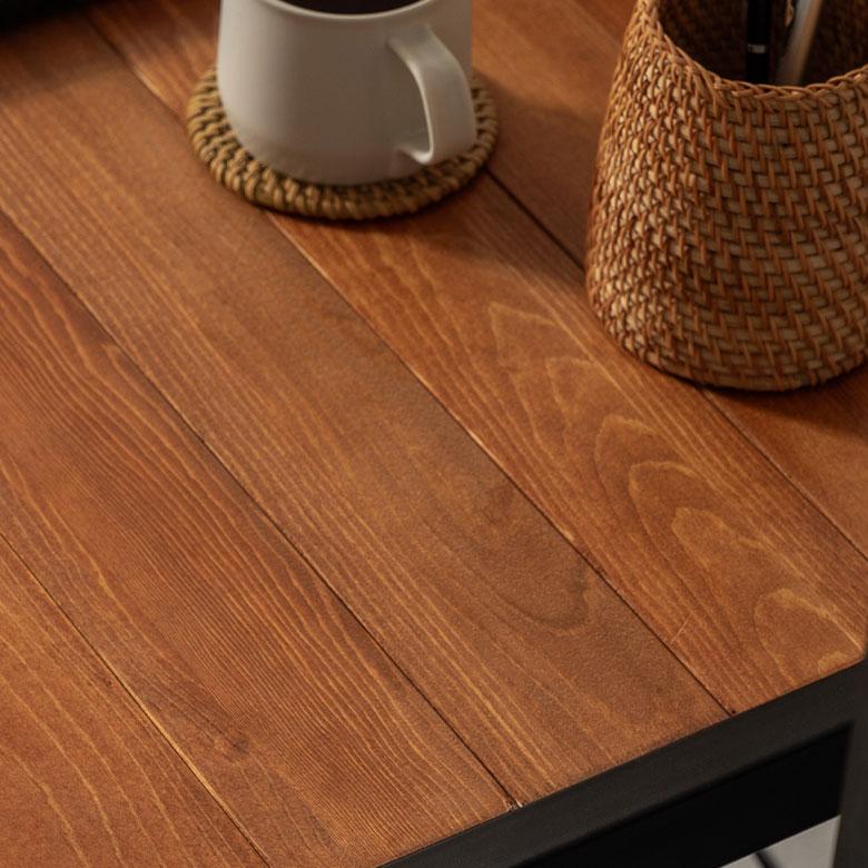 デスク パソコンデスク PCデスク 木製 天然木 アイアン ブラウン タバス TABASシリーズ 63704 | ELEMENTS（インテリア） | 01