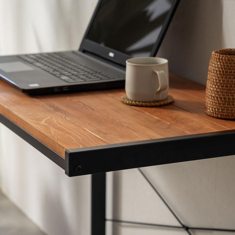 デスク パソコンデスク PCデスク 木製 天然木 アイアン ブラウン タバス TABASシリーズ 63704 | ELEMENTS（インテリア） | 09