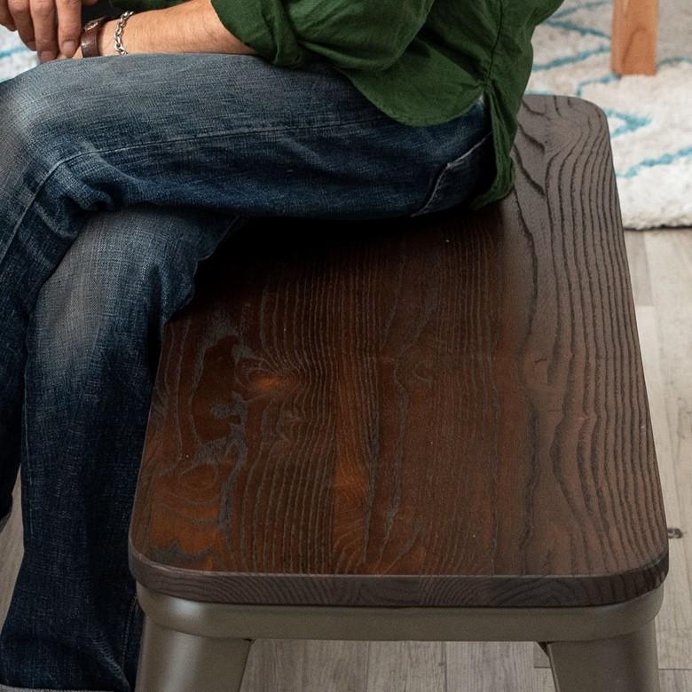 ベンチチェア 木製 ダイニングチェア 長椅子 長椅子 長イス 長いす  ベンチソファー ブラウン 男前 スミスシリーズ おしゃれ 63705 | ブランド登録なし | 11