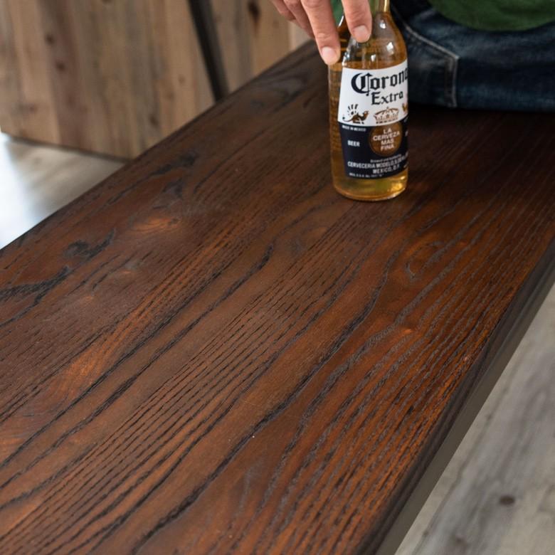 ベンチチェア 木製 ダイニングチェア 長椅子 長椅子 長イス 長いす  ベンチソファー ブラウン 男前 スミスシリーズ おしゃれ 63705 | ブランド登録なし | 08