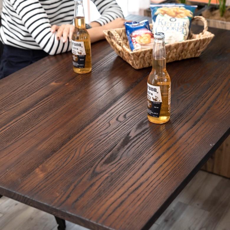 ダイニングテーブル 4人掛け テーブル スチール製 長方形 幅125cm 75cm 高さ75cm 長方形 ダイニング メタル 食卓テーブル 天然木 カフェ ヴィンテージ 63706 | ELEMENTS（インテリア） | 10