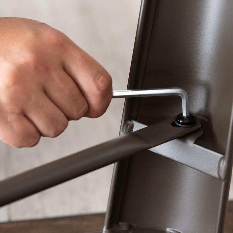 ダイニングテーブル 4人掛け テーブル スチール製 長方形 幅125cm 75cm 高さ75cm 長方形 ダイニング メタル 食卓テーブル 天然木 カフェ ヴィンテージ 63706 | ELEMENTS（インテリア） | 15