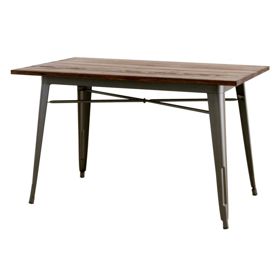 ダイニングテーブル 4人掛け テーブル スチール製 長方形 幅125cm 75cm 高さ75cm 長方形 ダイニング メタル 食卓テーブル 天然木 カフェ ヴィンテージ 63706 | ELEMENTS（インテリア） | 17