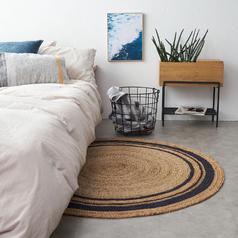 ワイヤーバスケット かご 収納 ラウンド 丸型 円形 収納バスケット ワイヤーフレーム おしゃれ 木製 桐 西海岸 男前 塩系 買い物かご 64110 | ELEMENTS（インテリア） | 14