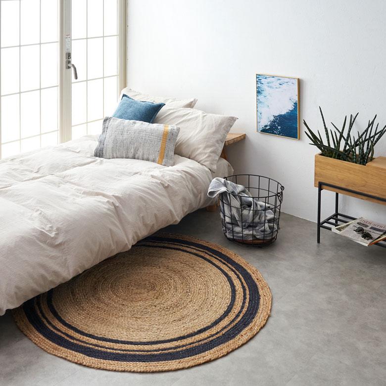 ワイヤーバスケット かご 収納 ラウンド 丸型 円形 収納バスケット ワイヤーフレーム おしゃれ 木製 桐 西海岸 男前 塩系 買い物かご 64110 | ELEMENTS（インテリア） | 03