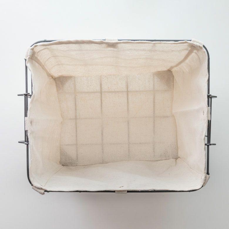 ワイヤーバスケット スタッキング 四角 かご バスケット 収納 ワイヤー 積み重ね 内布 スチール 脱衣かご 食品 おしゃれ 北欧 リゾート インテリア 西海岸 64121 | ELEMENTS（インテリア） | 11