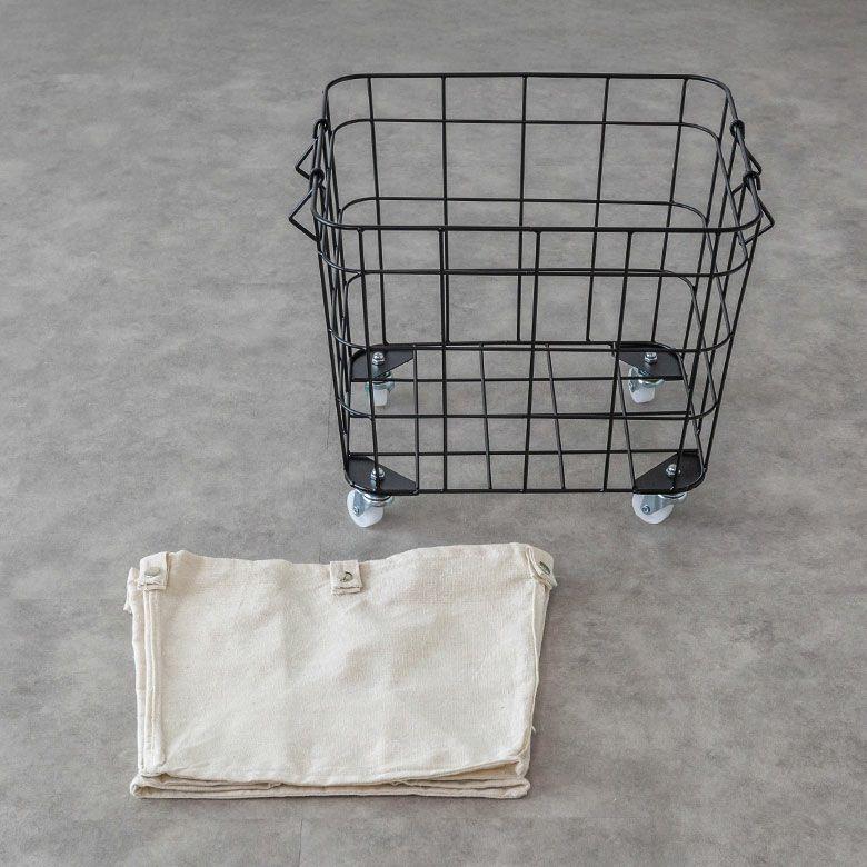 ワイヤーバスケット スタッキング 四角 かご バスケット 収納 ワイヤー 積み重ね 内布 スチール 脱衣かご 食品 おしゃれ 北欧 リゾート インテリア 西海岸 64121 | ELEMENTS（インテリア） | 14