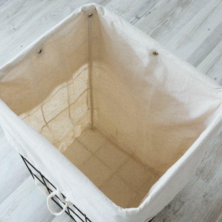 ランドリーバスケット キャスター ワイヤーバスケット おしゃれ 大容量 かご バスケット 収納 スチール 内布 洗濯物入れ 北欧 リゾート インテリア 西海岸 64120 | ELEMENTS（インテリア） | 11